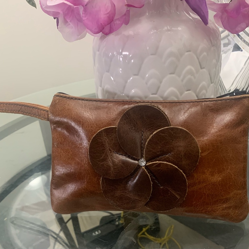 Elegant Brown Leather Clutch